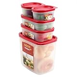 Cozary 5-teiliges PE Frischhalteboxen Set mit Deckel, Mikrowellen...