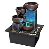 Tischbrunnen Wasserfall Zen Meditationsbrunnen Indoor Relax...