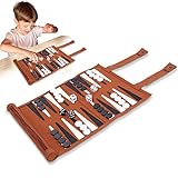 Backgammon | Tragbares Microfiber Backgammon-Spiel | aufrollbares...