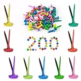 TOPCZY 200Stks Papierverschlüsse, 8mm x 19mm Metall Bunte Brads,...