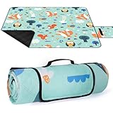 GLOSKIN Picknickdecke, 200 × 200 cm Strandmatte, Tragbare Picknickdecke...