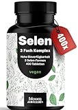 Selen hochdosiert 3-Fach-Komplex - 400 Tabletten - 200µg Selen aus drei...