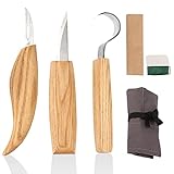 mumisuto 5-teilig Schnitzmesser Set, 6 in 1 Schnitzwerkzeug aus Holz &...