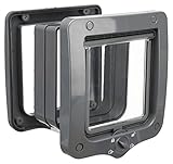 TRIXIE wasserdichte und geräuscharme Katzenklappe '4-Wege Freilauftür mit...