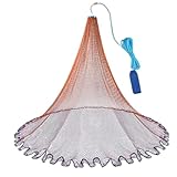 Fischernetz Wurfnetz zum Fischen aus Nylon Angelnetze mit Sinker Handwurf...