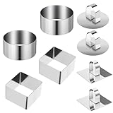 ZYETGH Servierringe, 4 Stück Dessertringe 8cm Tortenring Klein Edelstahl...