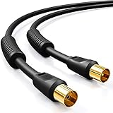 deleyCON 10m TV Antennenkabel Koaxial Kabel HDTV 4-fach Schirmung 2x...