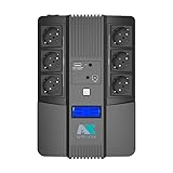 a-TroniX® USV Steckdosenleiste, UPS Backup Socket 800VA 480W, 6 Schuko...