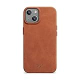 WIIUKA Hülle für iPhone 14 Plus, Leder aus Deutschland, Lederhülle extra...