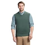 IZOD Herren Fine Gauge V-Neck Sweater Vest Pullunder, Grün-Deep Forest, L