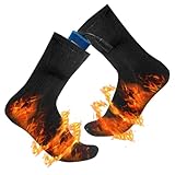 Elektrisch beheizte Socken, beheizte Socken für Herren | Winterwarme...