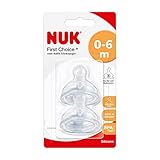 NUK First Choice+ Anti-Colic-Trinksauger Silikon, kiefergerechte NUK Form,...