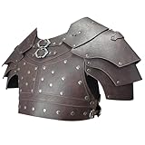 HiiFeuer Mittelalterliche Kunstleder-Brustpanzerung, Vintage Pauldron...