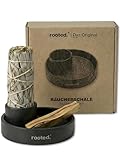 rooted.® [HOCHWERTIGE] Räucherschale 11,5 cm aus Keramik – Feuerfeste...