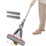 Wischmopp, Schwammwischer Mit Stiel Saugfähig PVA Bodenwischer Mit 2...