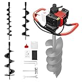 Erdbohrer für Pfosten, gasbetrieben, 199 ccm, 4-Takt-Erdbohrer mit 3...