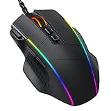 RGB Gaming Maus, Dacoity PC Gamer Maus mit 8 Programmierbare Tasten, RGB...