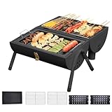 Holzkohle-Grillfass | Räuchergrill mit Griff, Multifunktionsgrill für...