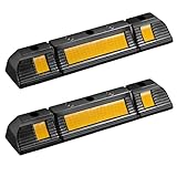 Wiltec Radstopper 60 x 12 x 8 cm, 2x Einparkhilfe aus Gummi,...