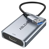 ABLEWE USB zu HDMI Adapter, Upgraded Aluminium HDMI zu USB 3.0.2.0 Audio...