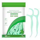 100 Stück Zahnseide Sticks,Einweg Dental Floss, Einwegzahnseide...