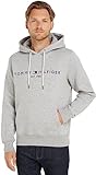 Tommy Hilfiger Herren Hoodie Core Tommy Logo mit Kapuze, Grau (Cloud...