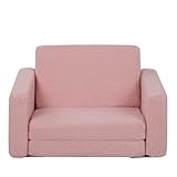 Ausklappbarer Schaumstoff-Kinder-Sofa, 2-in-1, umwandelbares Sofa zu Liege...