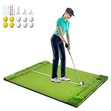 Golfmatte 150 x 120cm, Golf Abschlagmatte, Golf Übungsmatte mit 10...