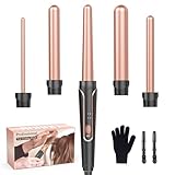 Lockenstab set 5 in 1 Welleneisen - Lockenstäbe für Große Keine Locken...