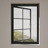 Cocoon Fliegengitter Fenster 105 x 125, Insektenschutz Alurahmen,...