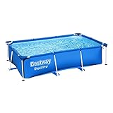 Bestway Steel Pro Frame Pool ohne Pumpe 259 x 170 x 61 cm, blau, eckig