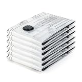 GRIFEMA 6 Stück Vakuumbeutel 80x60 cm – Platzsparend für Bettwäsche,...