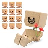 Schüttelmann Wackelfigur Holz fürs Auto: Wackelnder Holzmann mit Rotem...