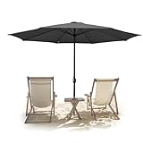 Tubiaz Sonnenschirm 350cm Groß Gartenschirm Wasserabweisende Ampelschirm...
