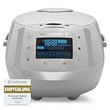 REISHUNGER Digitaler Reiskocher & Dampfgarer Grau | 1,5 L bis 8 Personen |...