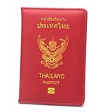 ZZTWER Thailand Leder Reisepasshülle Reisepass Buch Schutzhülle...