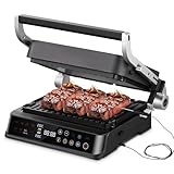 AMZCHEF XL Kontaktgrill 4-in-1 mit Temperatursensor & GrillBoost (280°C)...