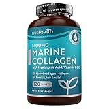 Nutravita Marine Collagen und Hyaluronsäure Kapseln Hochdosiert 1400mg -...