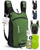 SASMO® Fahrradrucksack 10+3l (Grün) mit Thermofach & Helmnetz | MTB...
