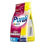 PUROX COLOR Waschpulver im Foliensack (78 Waschladungen) – Waschmittel...