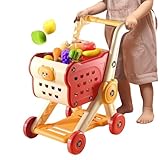 Einkaufswagen, Toy Grocery Cork für Kinder, tragbares Spielset mit...