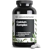 natural elements Calcium Komplex mit Magnesium & Zink – 360 Tabletten –...