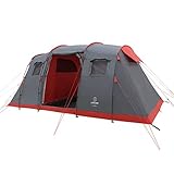 JUSTCAMP Lake 4 Campingzelt, 4 Personen Familienzelt, groß, stabil,...