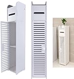 Lucn Kleiner Badezimmer-Eckschrank mit Türen und Regalen, schmales...