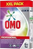 Omo Professional Buntwaschmittel Pulver Großpackung - Leuchtende Farben,...