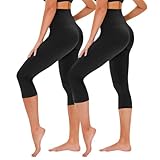 TNNZEET 3/4 Leggings Damen Capri Leggins für Sport, 7/8 Sporthose High...