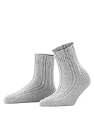 FALKE Damen Socken Bedsock W SO Angorawolle dick gemustert 1 Paar, Grau...