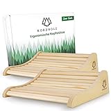 Sauna Kopfstütze Holz 2er Set - 37x33cm ideale Breite für optimalen...