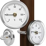 Clip-auf Rohr Thermometer Heißwasserthermometer Bimetall Temperaturanzeige...