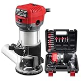 TEENO Oberfräse 800W 13000–33000 U/min mit Plastikbox, Elektrik Hand...